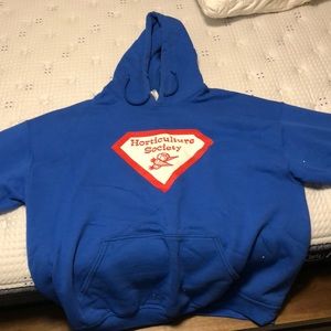 Horticulture society sweatshirt w/ Super man theme